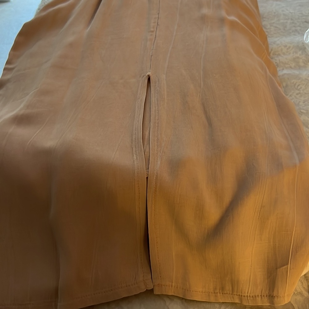 40’s STYLE DRESS Vintage Y2K Very Chic & Classy Tan - Picture 15 of 17